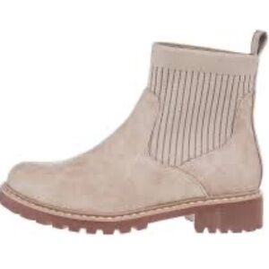 Corkys Tan Ankle Booties with Chunky Lug Sole